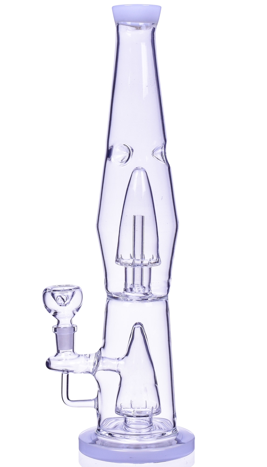 TALL 14″ LAVA LAMP BONG Perc Glass Water Pipe COOL Bubbler UNIQUE White *USA*