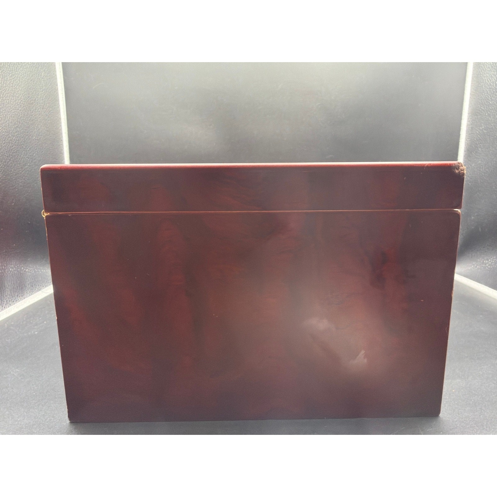 Mantello Cigars Humidor Glass Top Cedar Lined Display Box Hygrometer