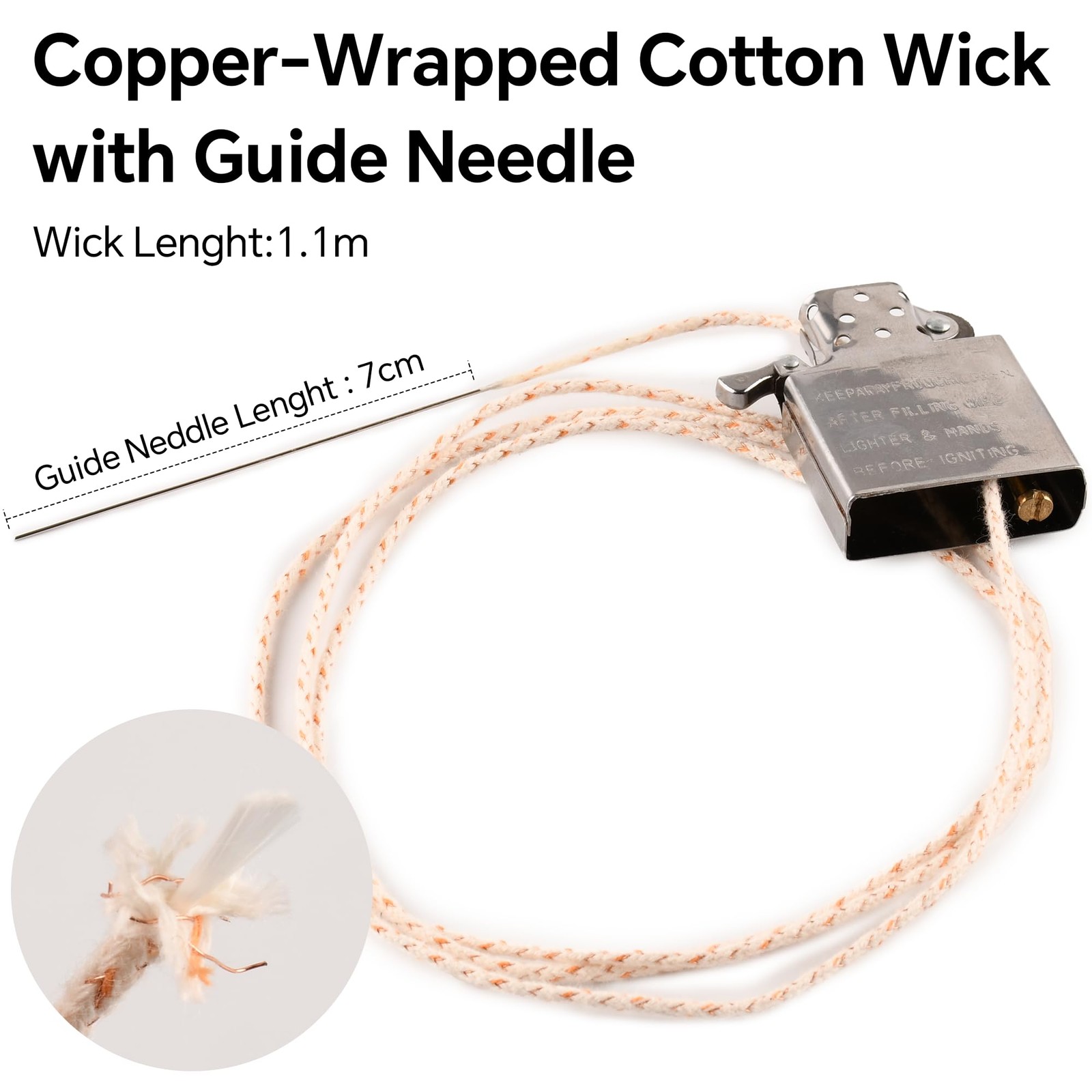 Flint and Wick Set-Upgraded Lighter Repair Kit for Fluid Lighter & Insert(Met…