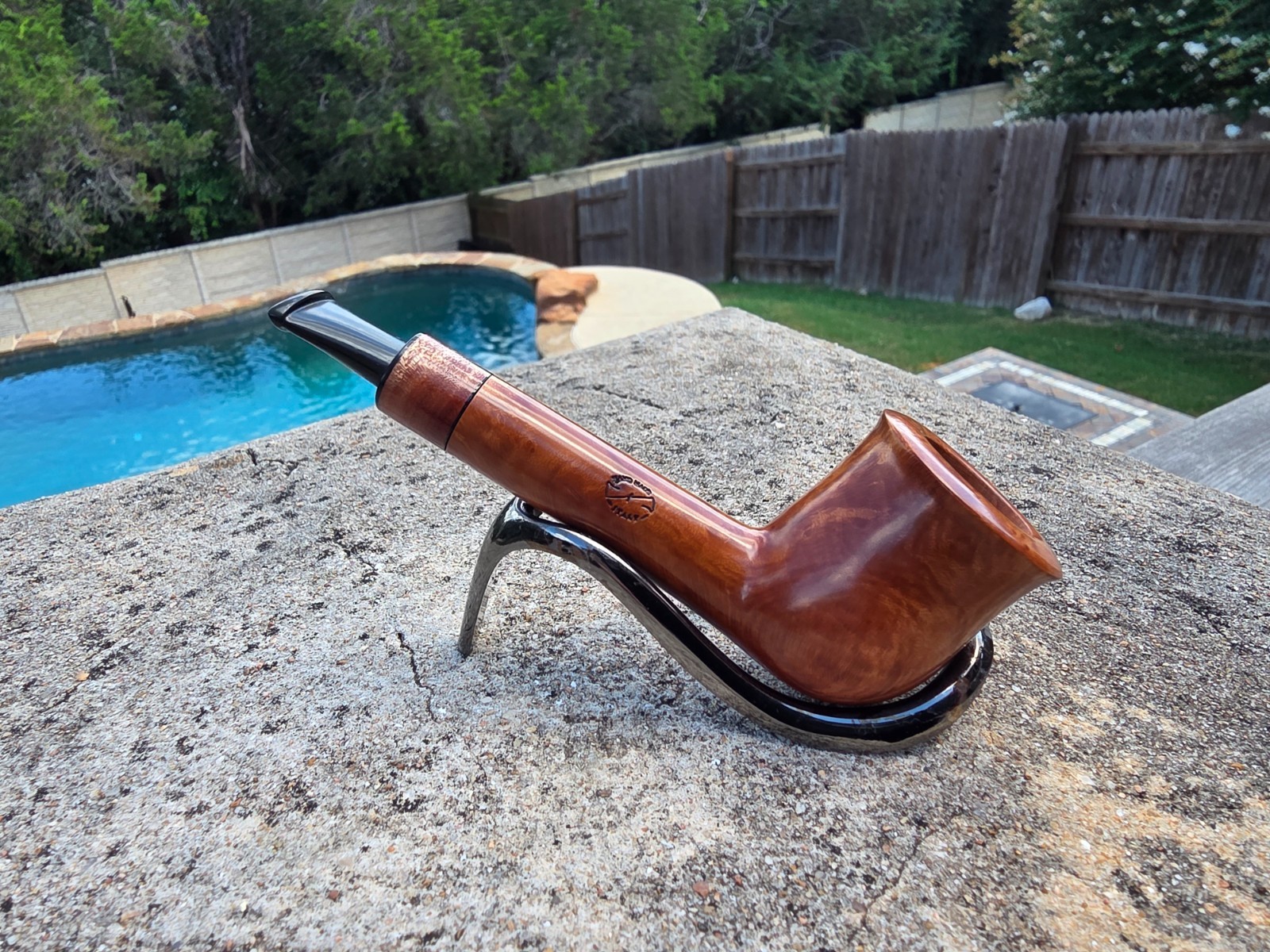 Amorelli Smooth Lovat Style Two Star Unsmoked 18k Pipe (Italy) Box/Sleeve