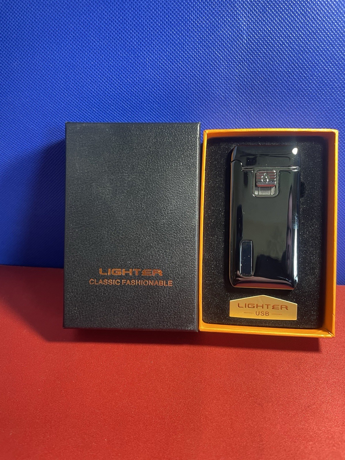 2 In 1 Torch Lighter USB Black Refillable And Chargeable