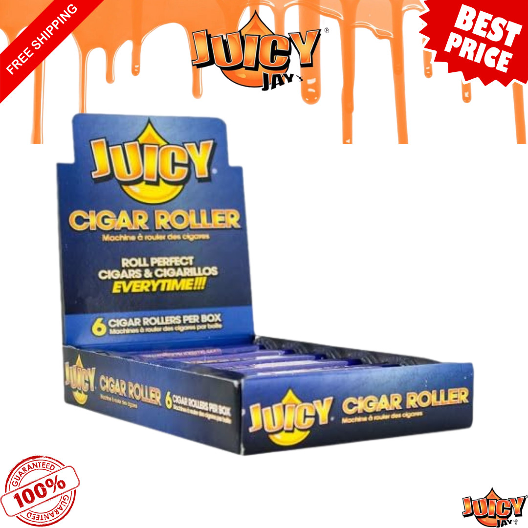 Juicy Jay’s Cigar Roller Machine 120mm Unflavored – Pack of 6 | Convenient Rolli