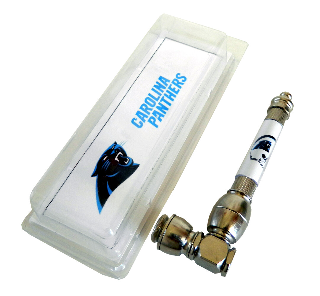 4.75″(120 mm) Heavy Duty Metal NFL Smoking Pipe of Carolina Panthers In Gift Box