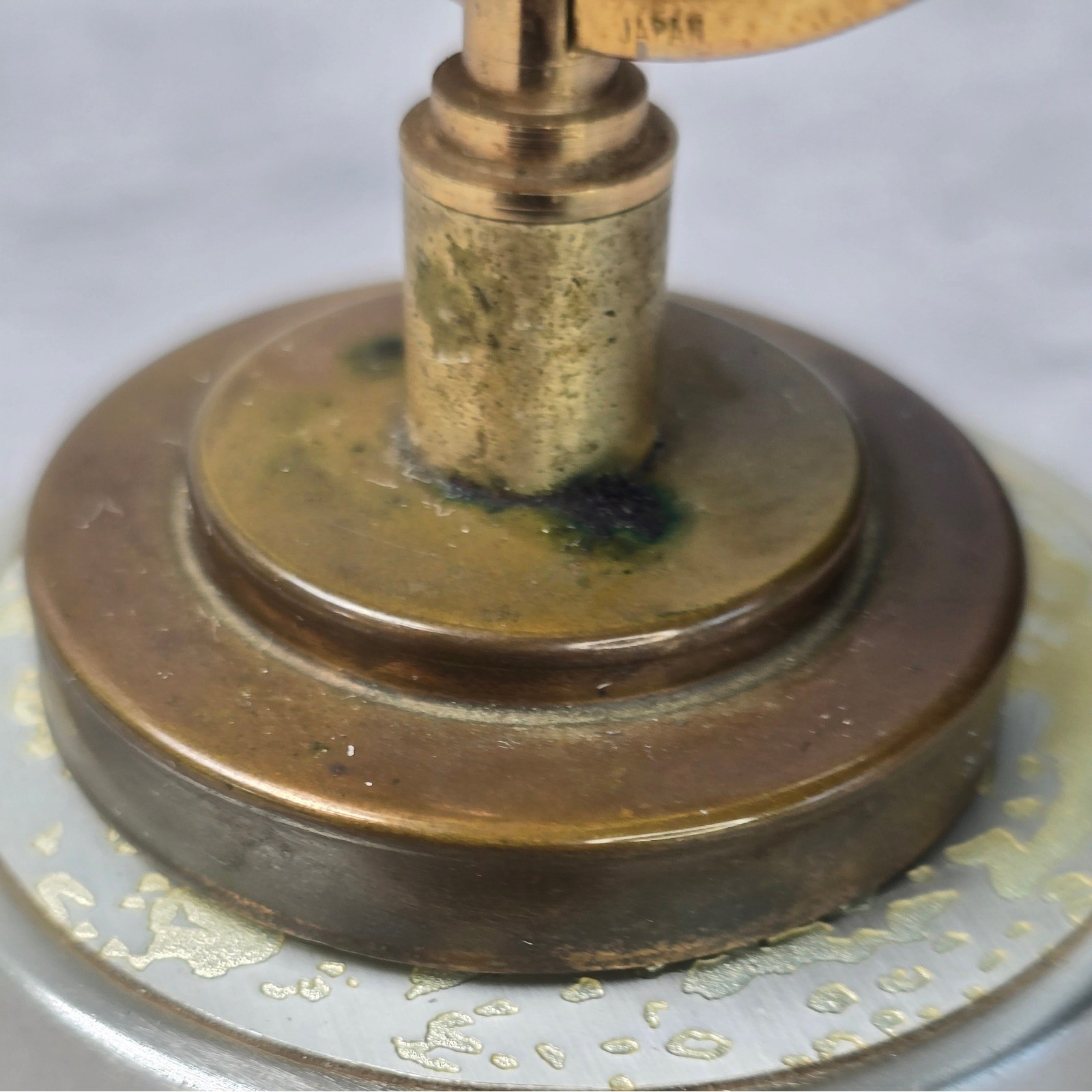 Vintage Globe MCM Table Lighter Mid Century Modern Gold Silver Tone Metal READ