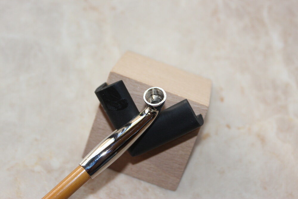 Japanese smoking pipe Kiseru Iizuka metal Nickel with bamboo 205 mm