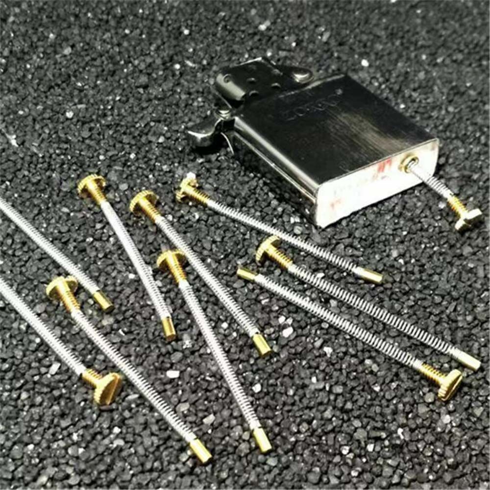 10Pcs Lighter Replacement Repair Kits Flints Screw Spring&Base Plate Lighter USA