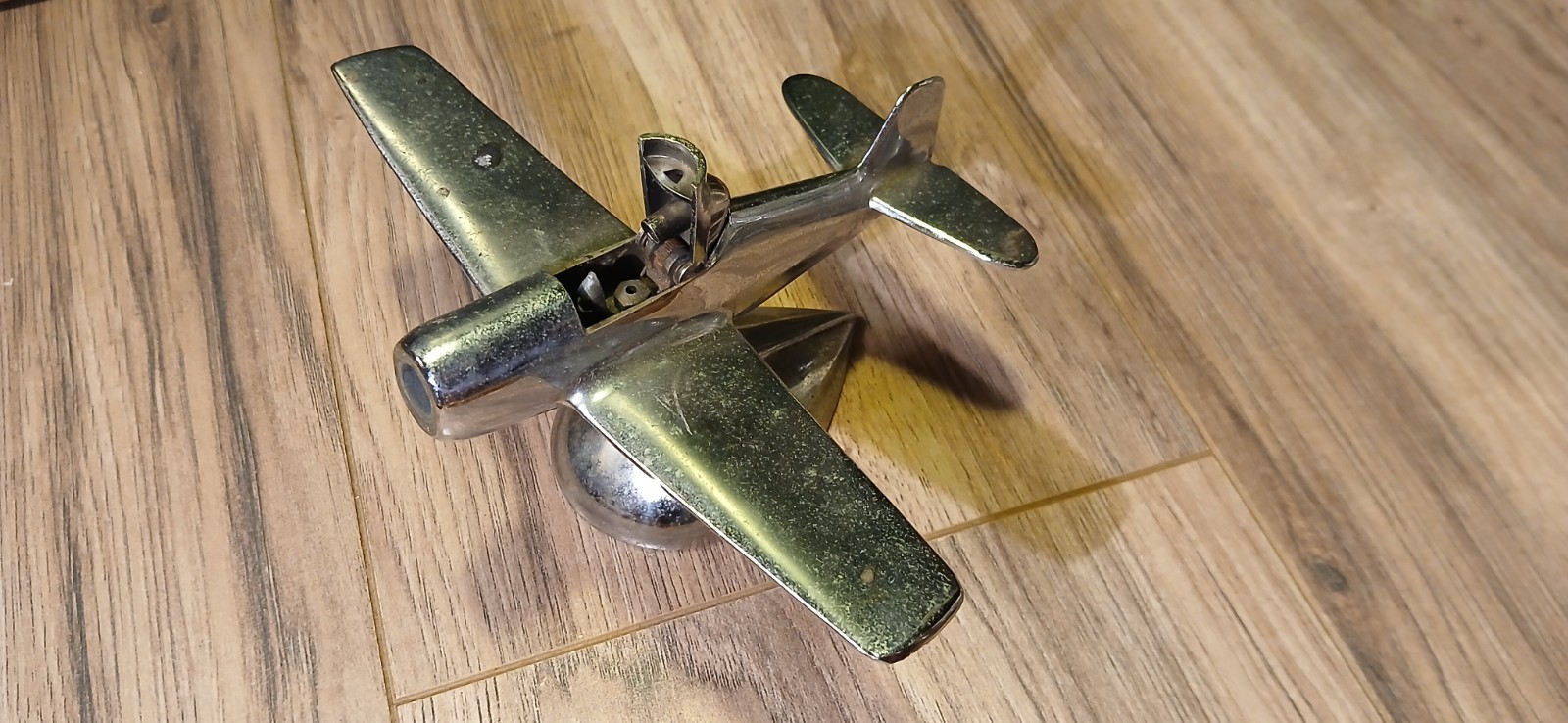 Vtg Chrome AIRPLANE Cigarette LIGHTER Hamilton Grunman Parts Repair