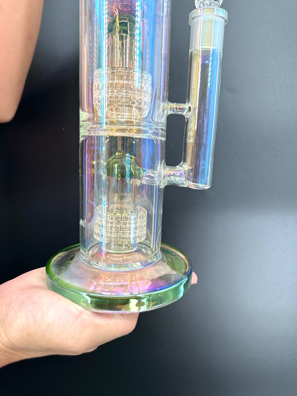 Glow In The Dark 8 Inch Space Theme Glass Water Pipe Bong Bubbler Blind Box