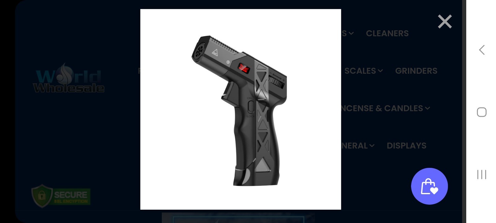 Ray Gun Torch Lighter – Space out Toy Gun Style Lighter Torch – BLACK