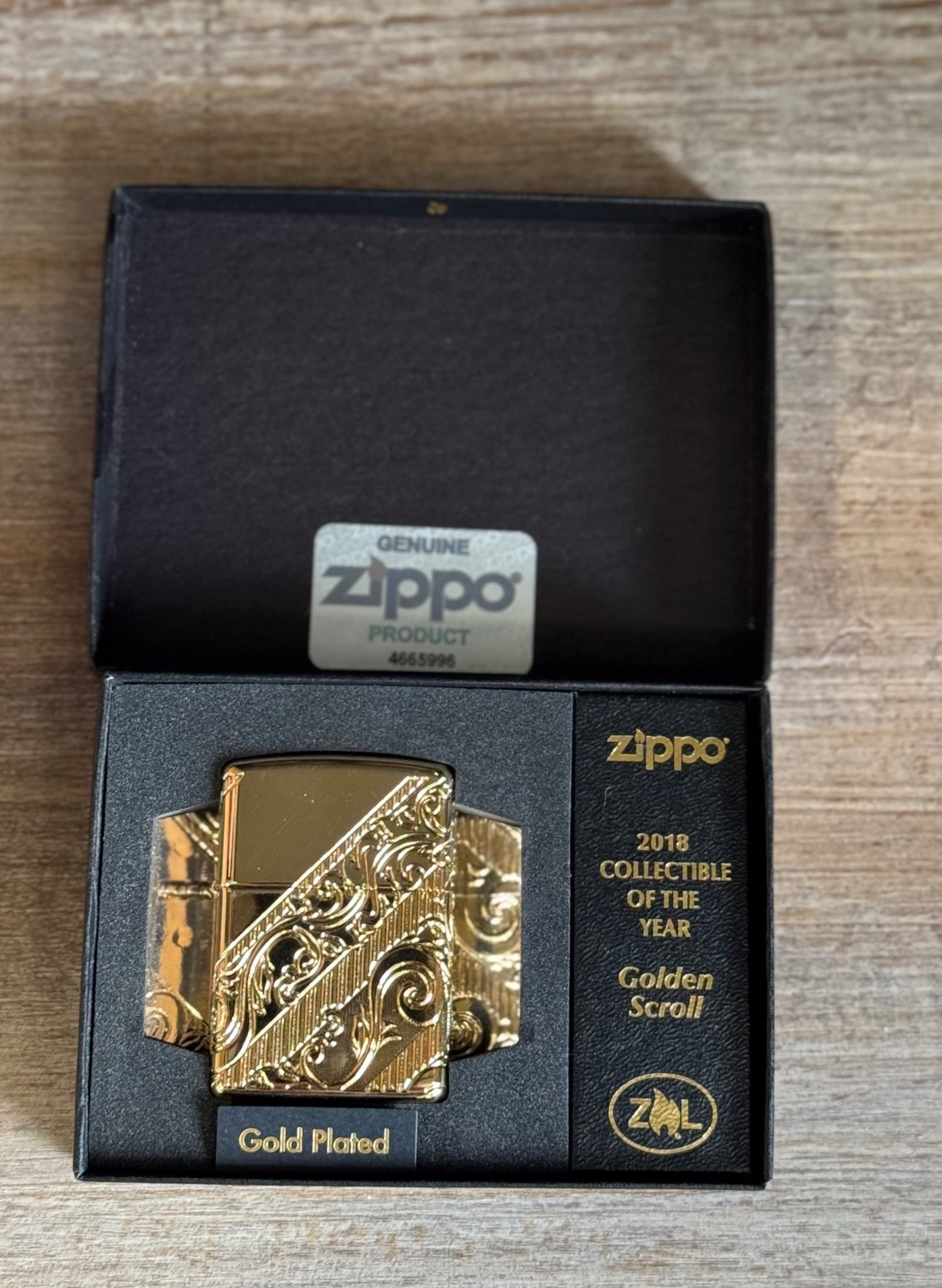 Gold 2018 Collectible of the Year Zippo Lighter Limited Collectible * RARE