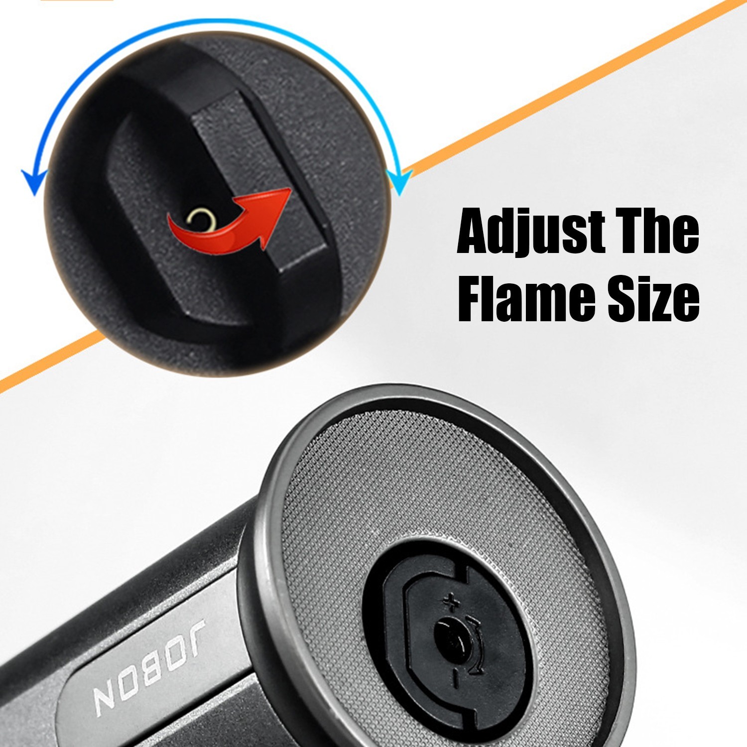 Metal Torch Lighter-Refillable Butane Jet Adjustable Blue Flame Lighter 33ZBRD3