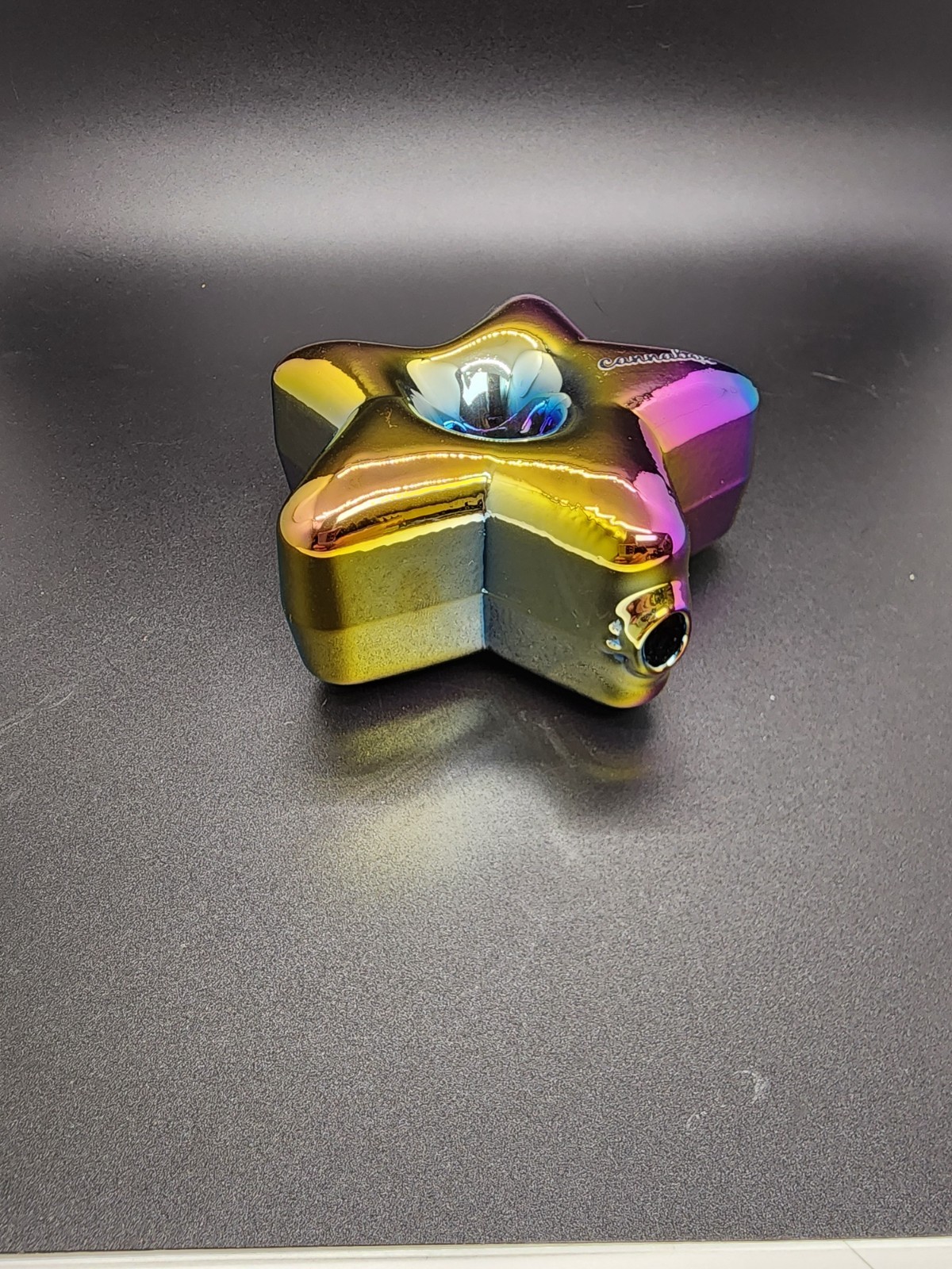 Cannabox Rainbow Foil Star – Mini Glass Hand Pipe – NEW