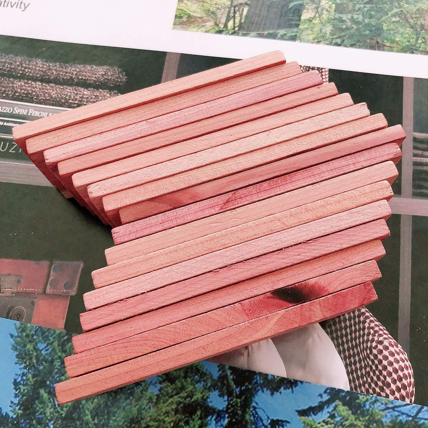 Cedar Blocks for Closet Storage,100% Aromatic Red Ceder Blocks Cedar Planks Chip