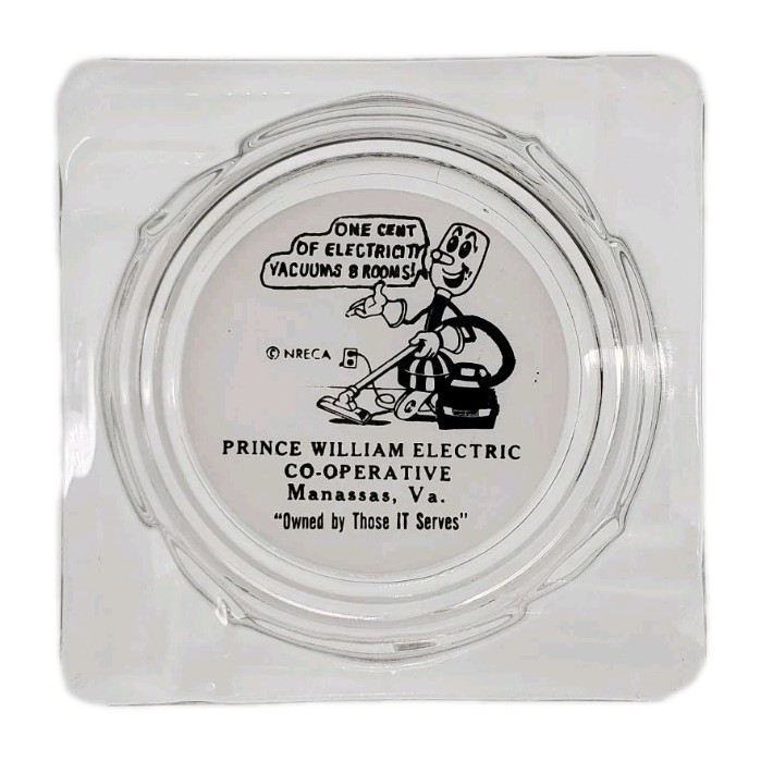 Vintage Ashtray / Prince William Electric Co-Operative / Manassas Virginia VA