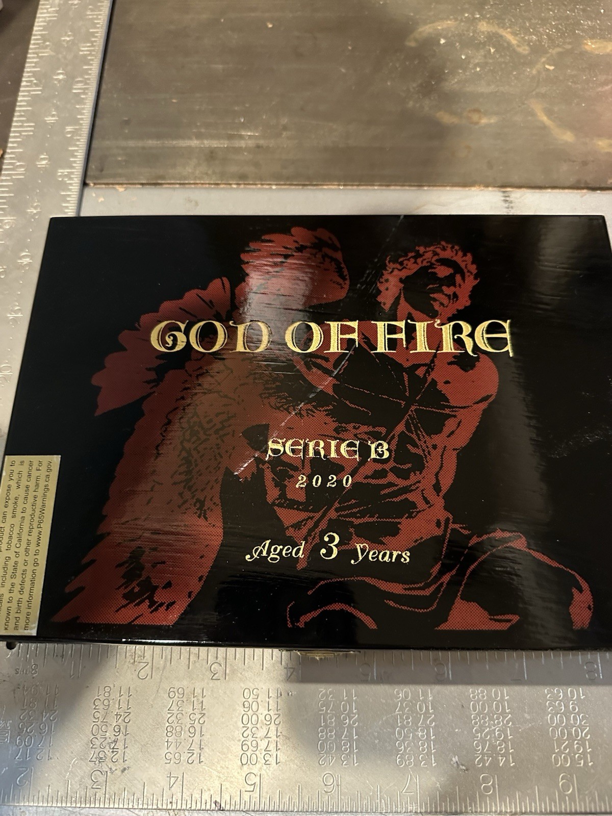 Prometheus God Of Fire Black Cigar Box Wood Wooden Spanish Cedar Opus X Opusx