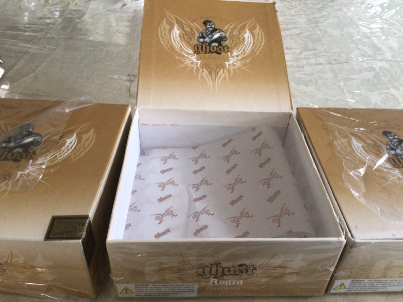 Gurkha Ghost Asura Empty Cigar Boxes Lot Of 4