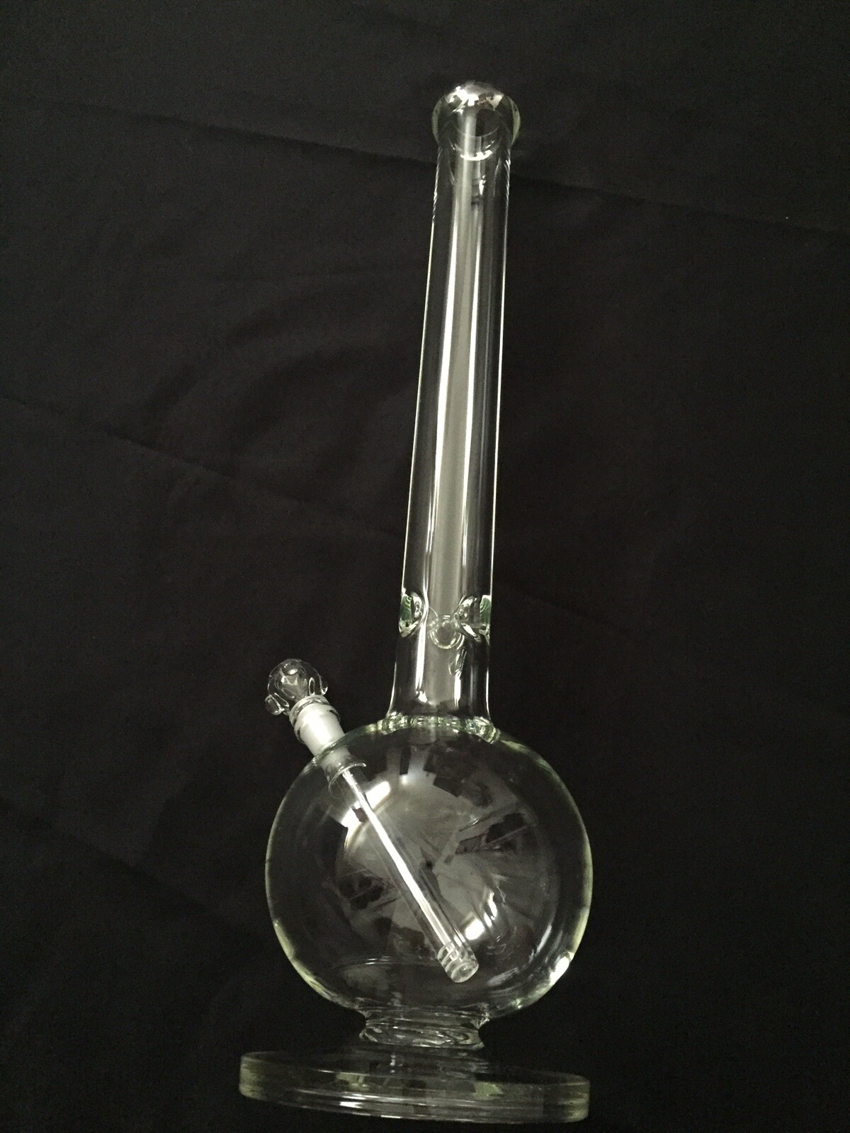 50mm is the tube diameter 5mm Thick Glass Water Pipe Bong Bubble(base)24”Inch
