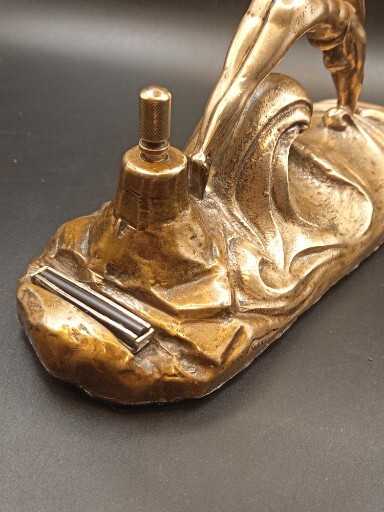 Stunning Antique French Erotic Sea Nymph Art Nouveau Striker Wand Lighter – RARE
