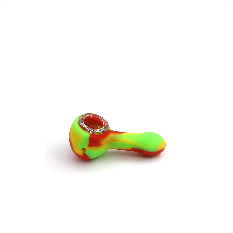 10PCS Wholesale Prices Random Color Mini Mix Silicone Tubing 9 Hole Glass Bowl