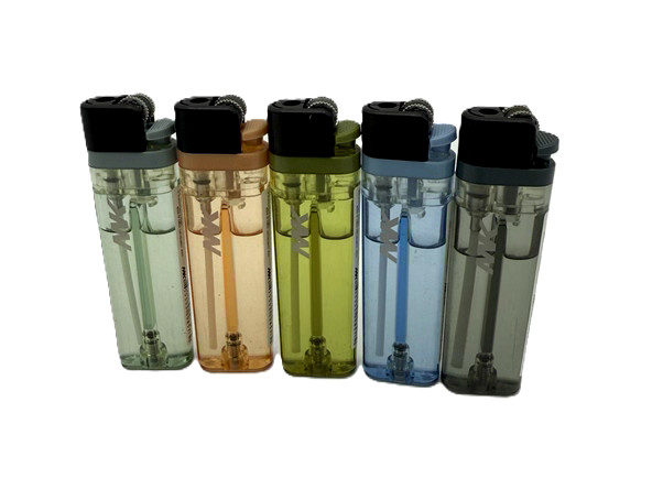 50 Ct MK Plus Five Assorted Color Refillable Lighter 50ct (008570)