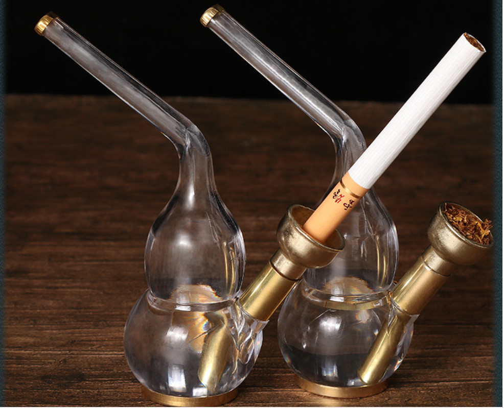 Portable Mini Acrylic Plastic Water Bong Sucking Card Fitting Dual Purpose Pipe