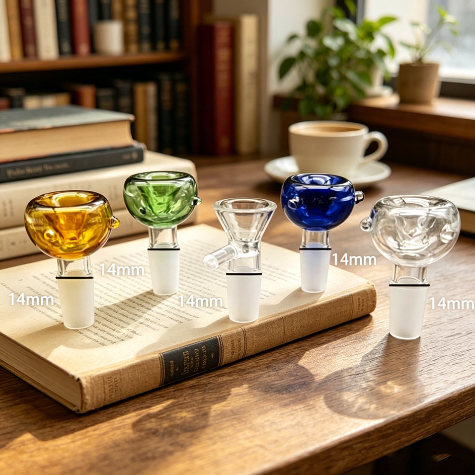5P 14mm Male Bowl Set Replacement for Hookah Water Pipe Glass Bong Smoking Pipe