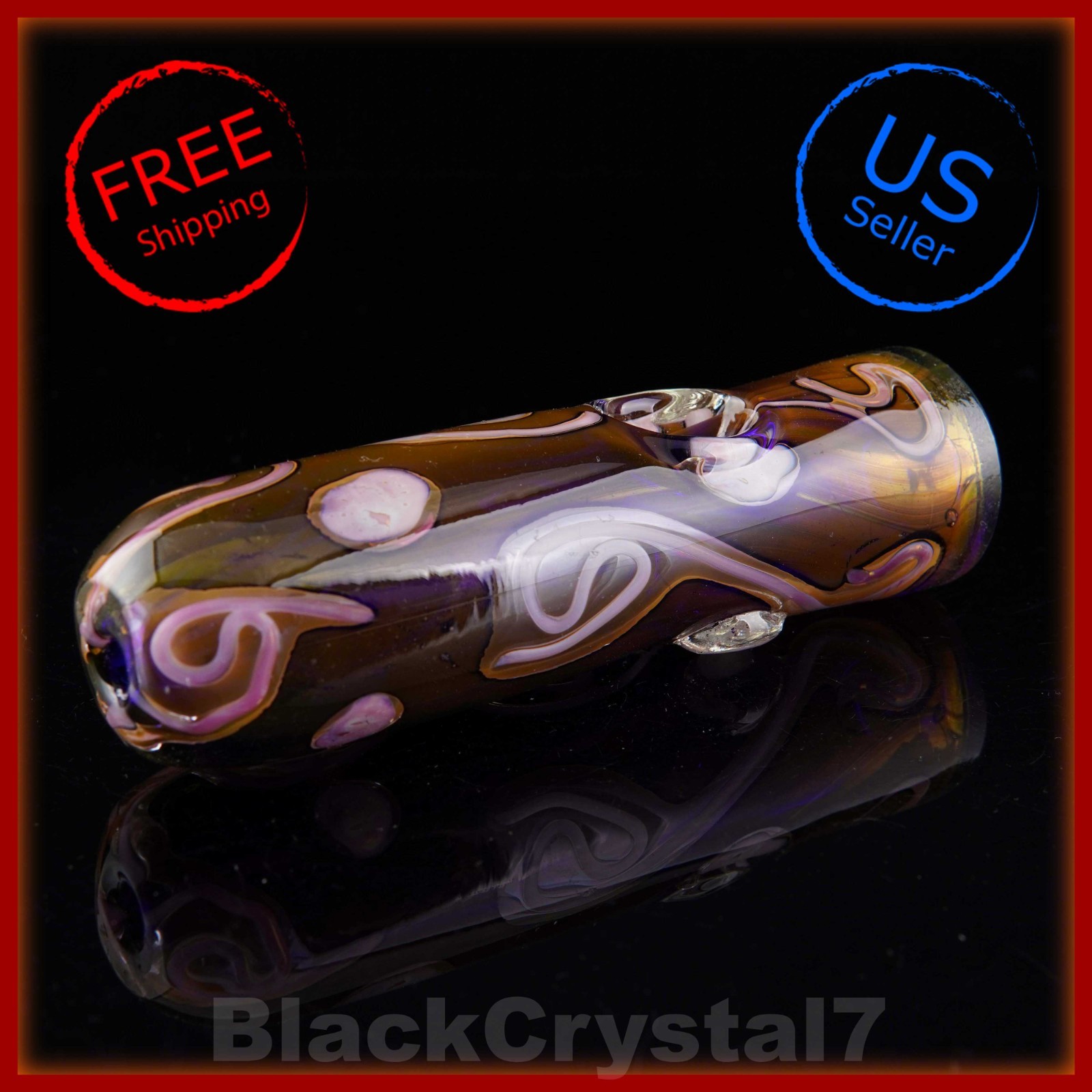 5 inch Handmade Free Standing Cosmic Cylinder Tobacco Smoking Bowl Glass Pipes