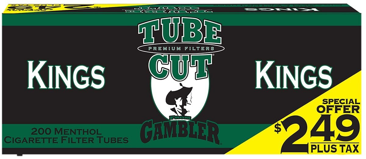 Tube Cut Menthol King Cigarette 200ct Tubes – 5 Boxes