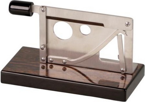 ANGELO TABLE CIGAR CUTTER IRONWOOD FINISH DESIGN / 33 + 56 RING GAUGE ** NEW **