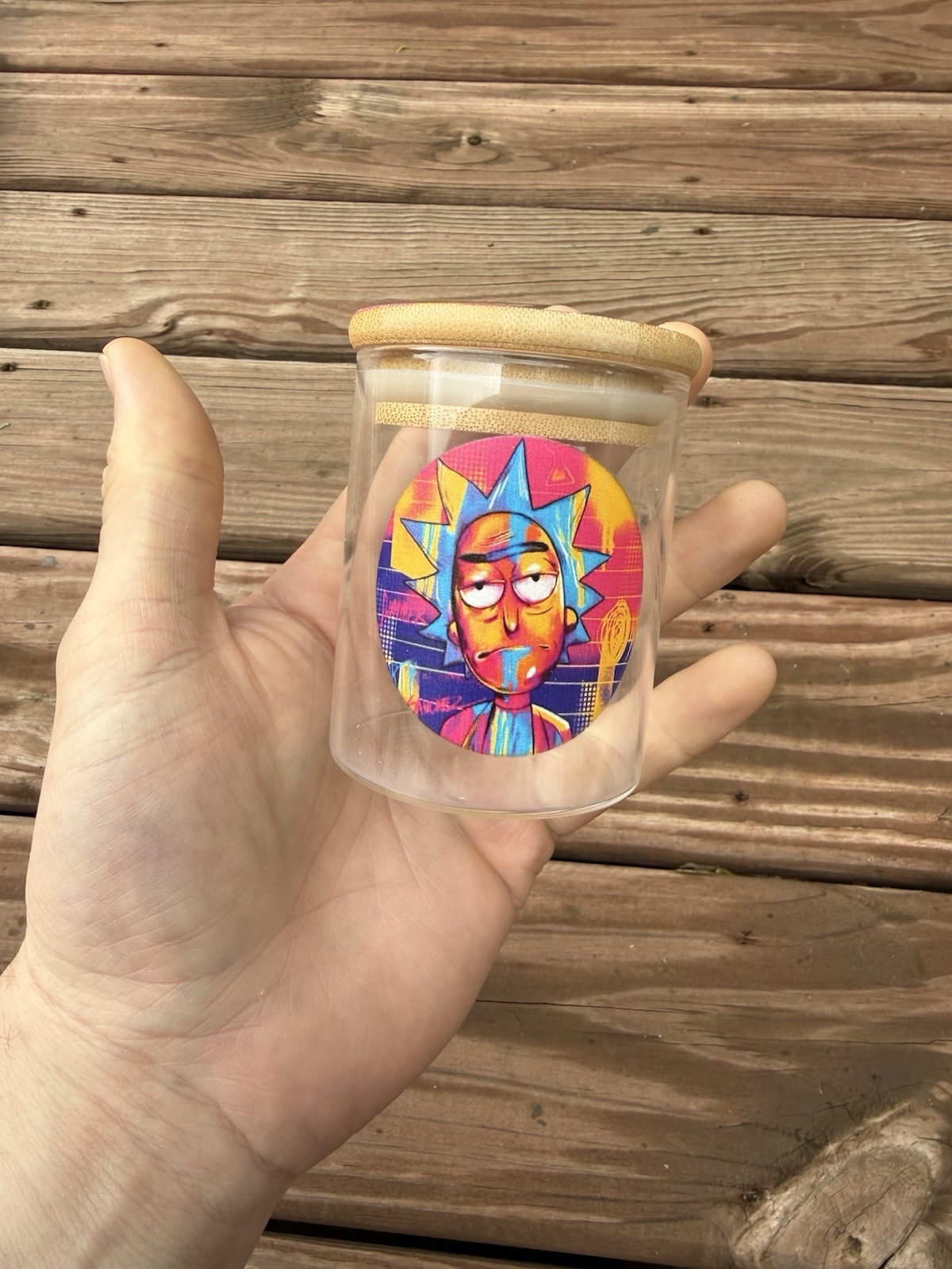 Mirage “Rick and Morty” Glass Storage/Stash Jar