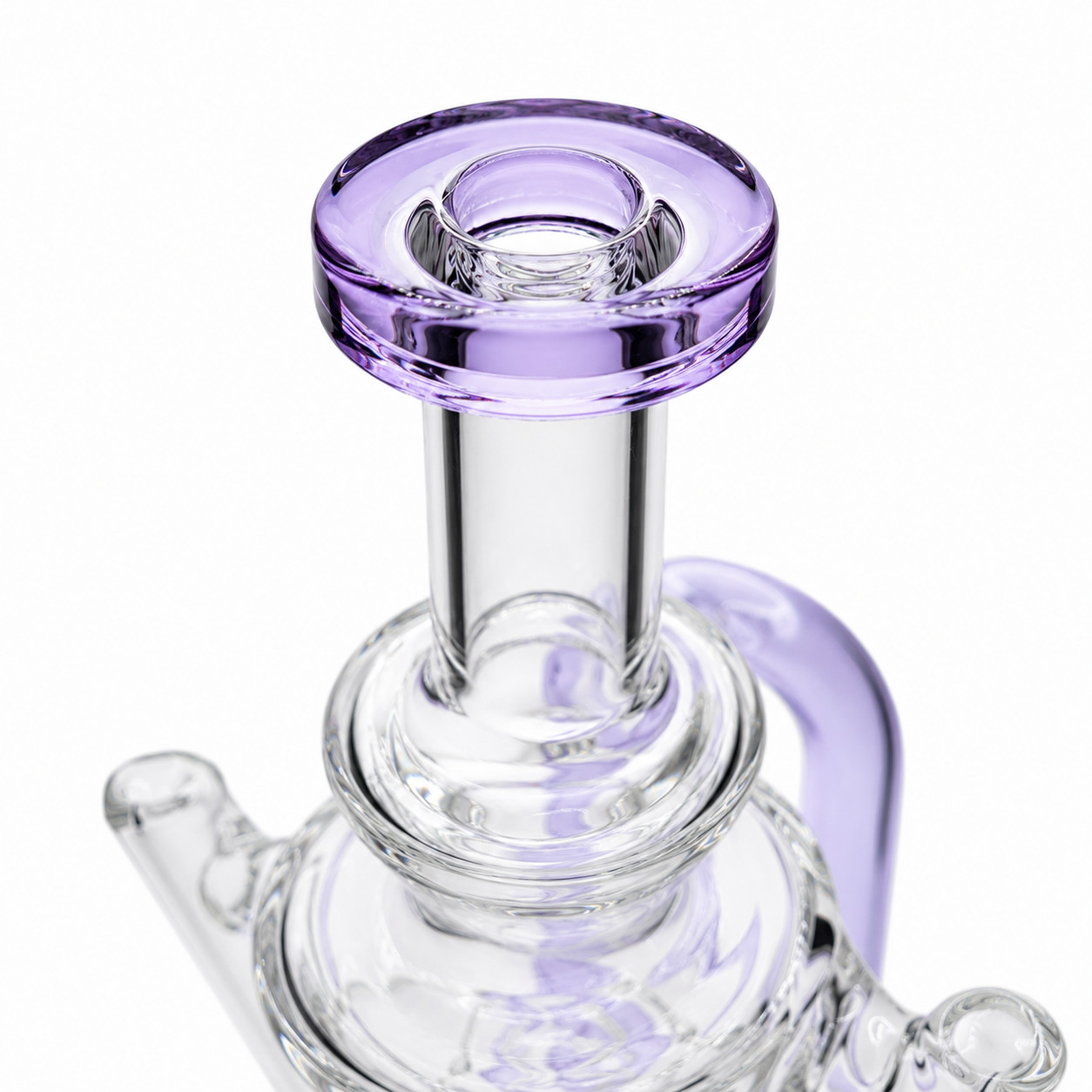 Web Design Glass Recycler Topper for Peak or Peak Pro | Purple Accent