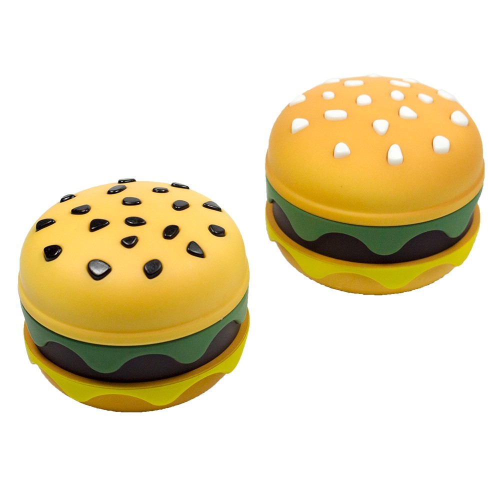 4-Layer Metal Spice Herb Grinder Creative Burger Design Manual Tobacco Crusher