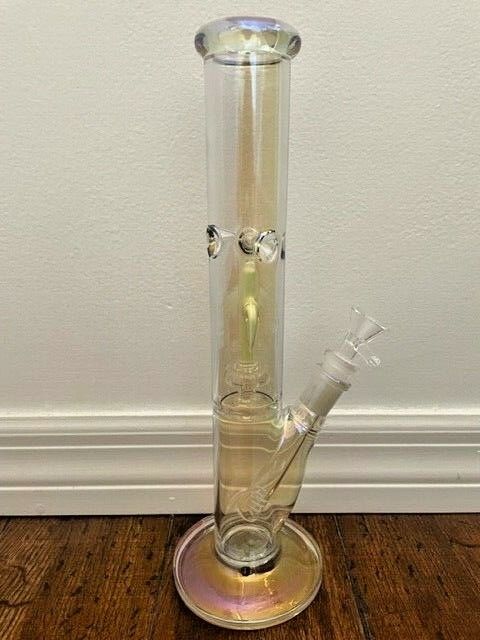 12.5″ Premium Glass Water Pipe Iridescent Cactus Shower Head Perc 14mm
