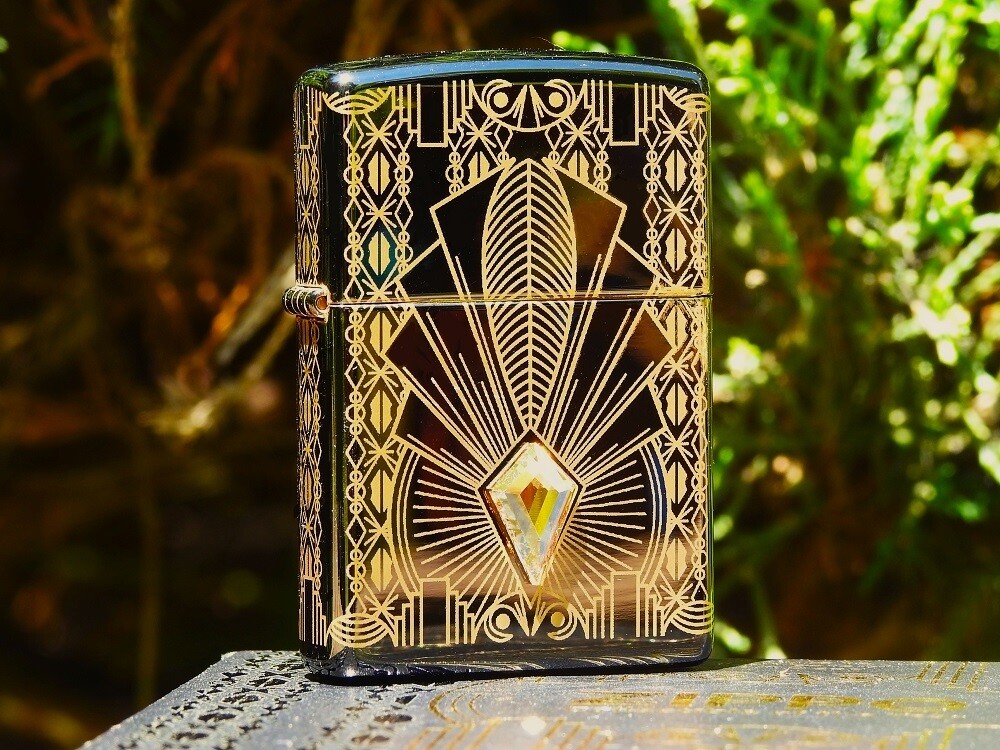 Zippo Lighter – Art Deco 2021 Collectible of the Year – COTY – Swarovski Crystal