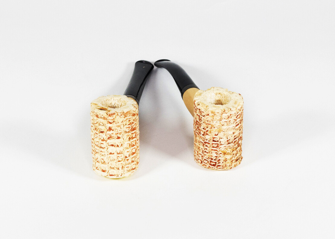 2pc. Straight Curved Large Corn Cob Tobacco Pipe Large Corn Cob Smoking Pipe