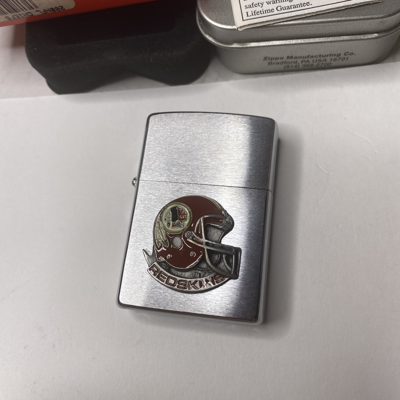 Vintage Rare Washington Redskins NFL Zippo lighter new Not Sealed 2000