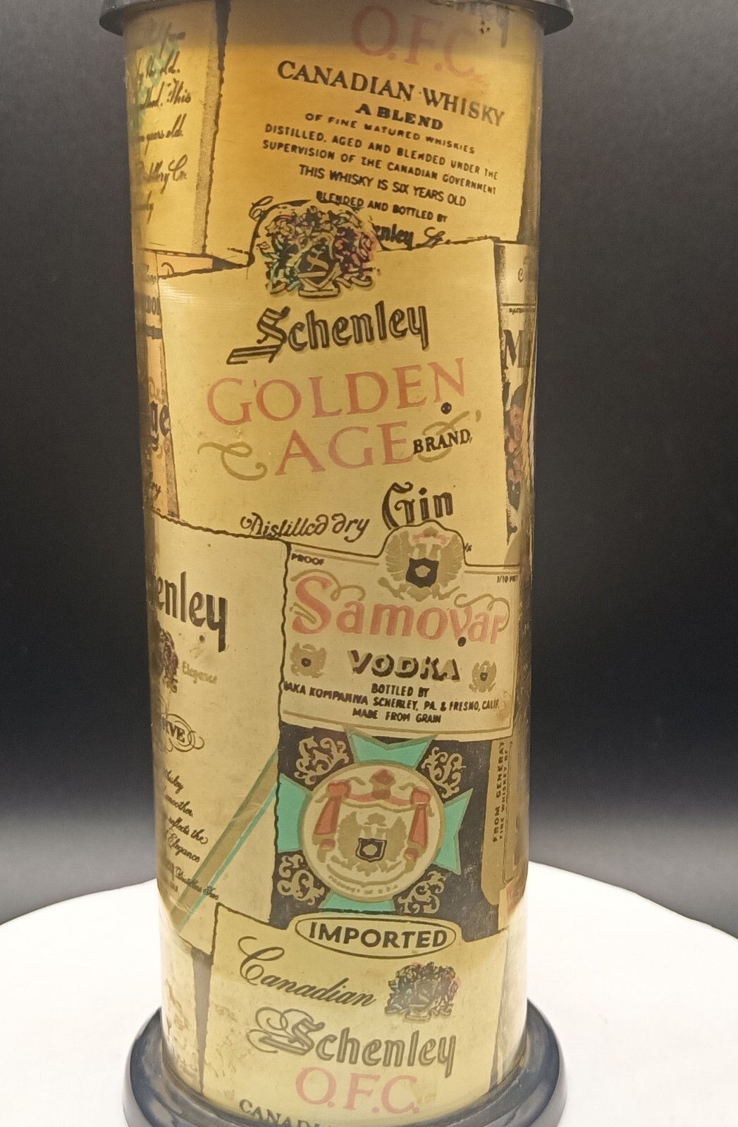 Unique Vintage Multiple Whiskey Labels Advertisement Petrol Table Lighter Workin
