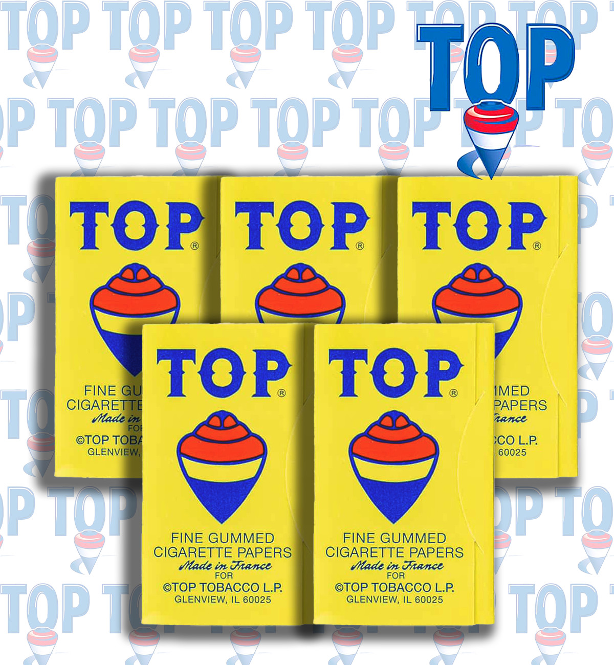 TOP Rolling Papers Single Wide Cigarette Paper (500 Total Leaves) 5 Booklets