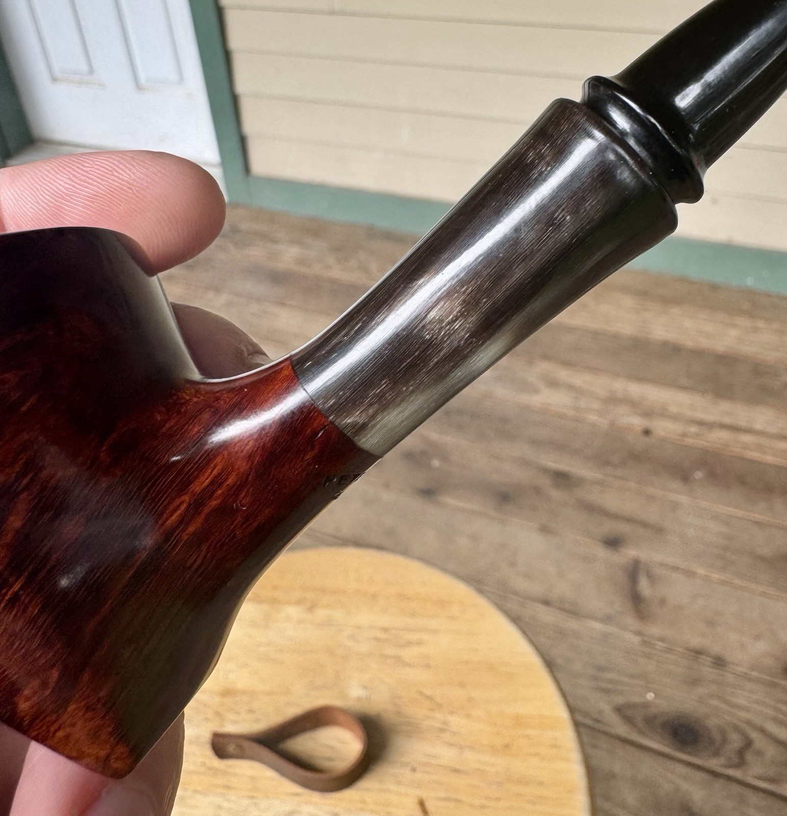 *Lightly Smoked* Peter Klein B Grade Smooth Pickaxe w/ Horn Shank Estate Pipe