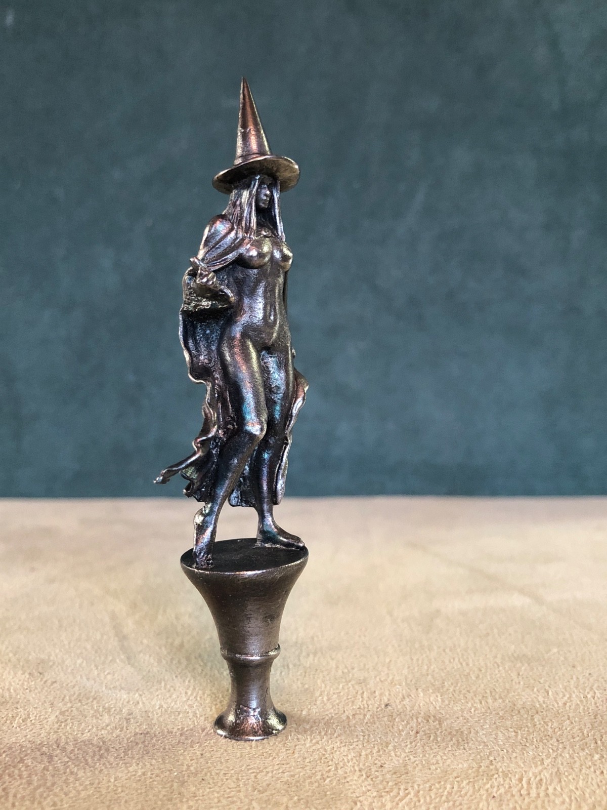 Nude Witch Pipe Tamper, Solid Fine Pewter