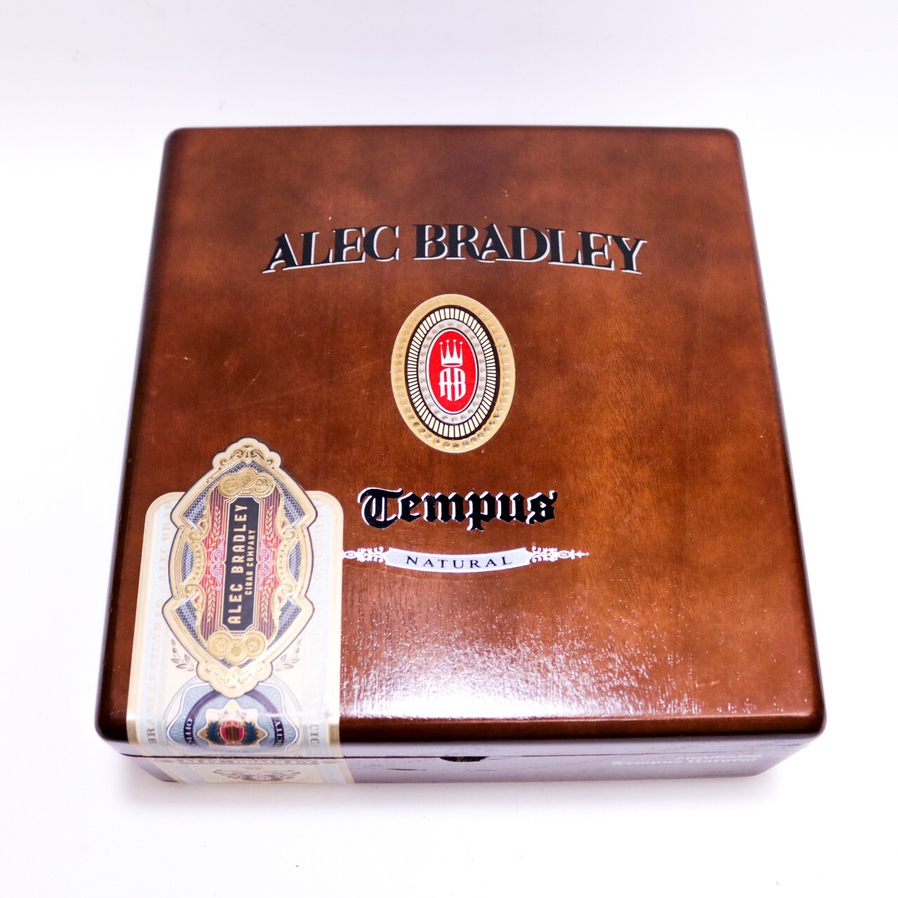 Alec Bradley Figurado Tempus Natural Empty Wood Cigar Box 7.75″ x 7.25″ x 2.75″