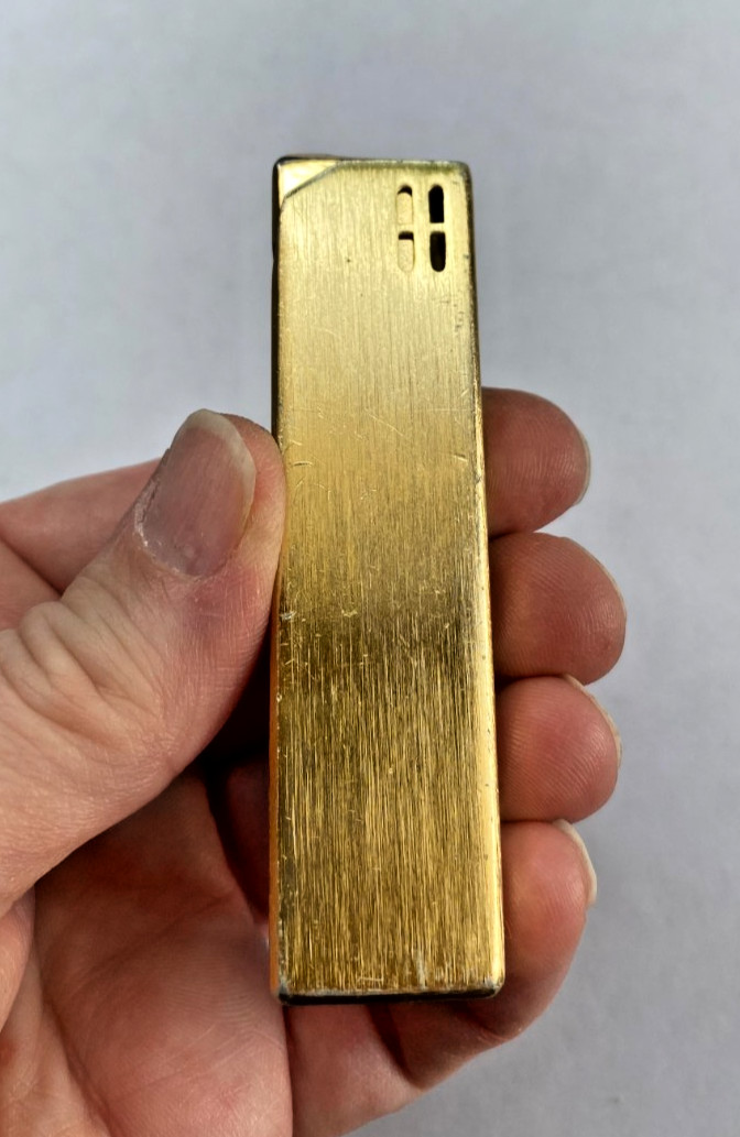 Vintage Colibri Gold Tone Cigarette Lighter Swirl Design Engravable