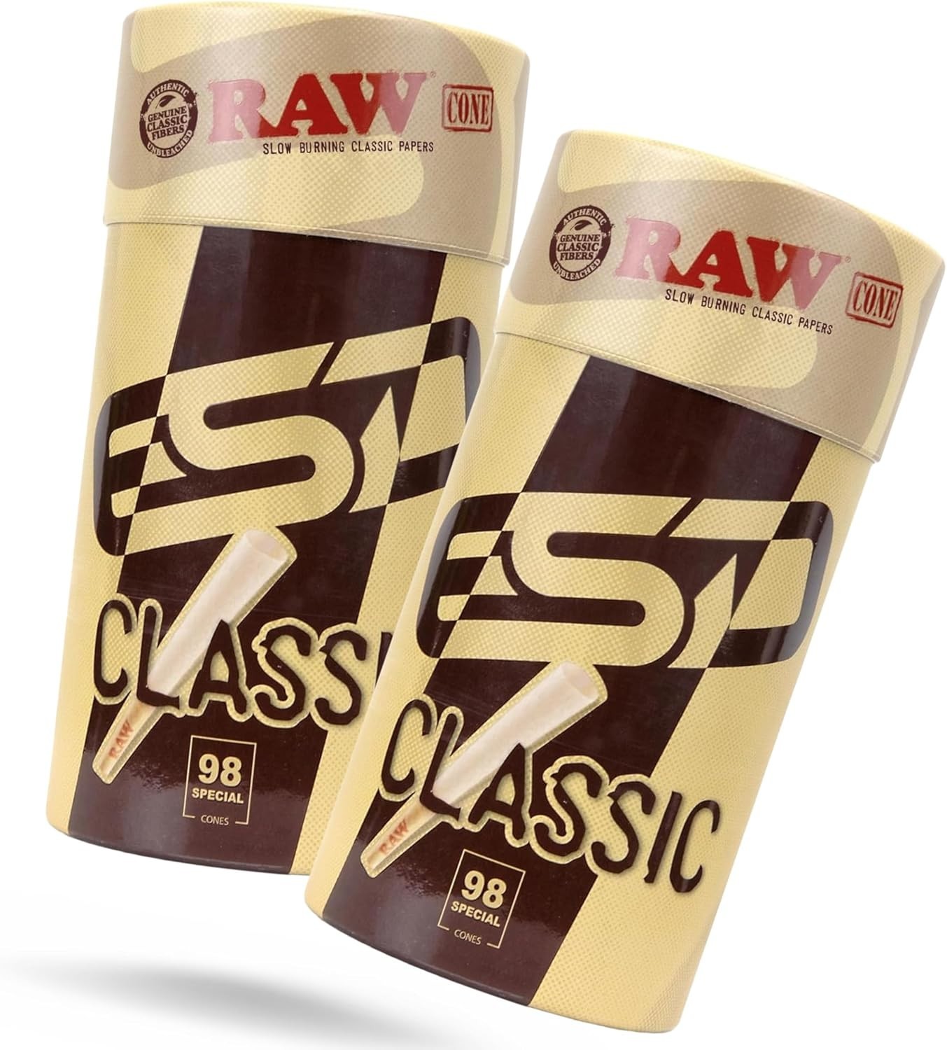 RAW Cones Classic 98 Special | Slow Burning Pre Rolled Cones | Pack of 200