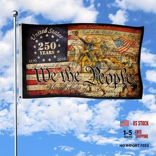 250 Anniversary Usa Flag, Commemorative House Flags, Two-sided Design 3×5 DS4
