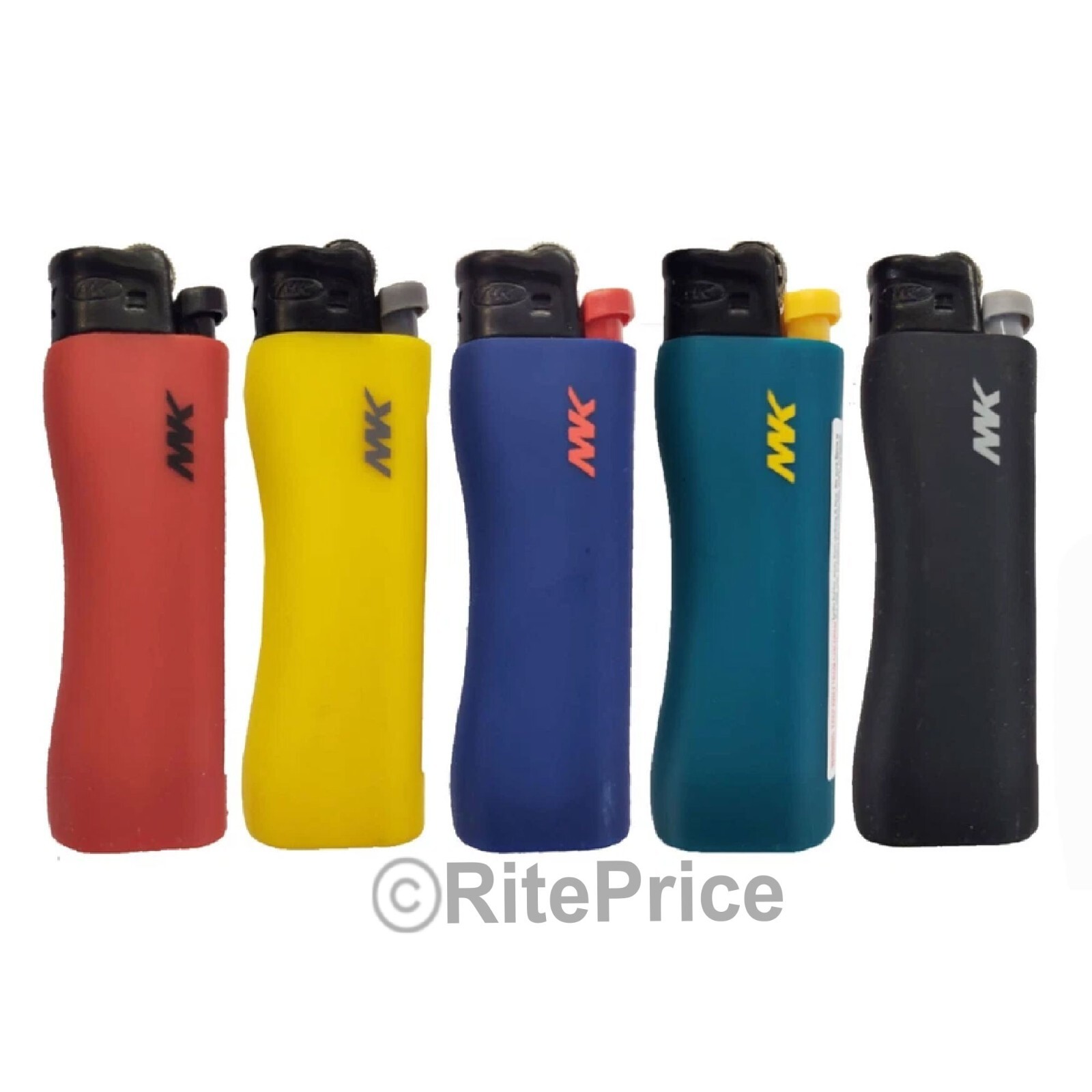 MK Lighter 9G Grip Pro Flint Strike Refillable Pocket (7 Pk) Cigarette Lighters
