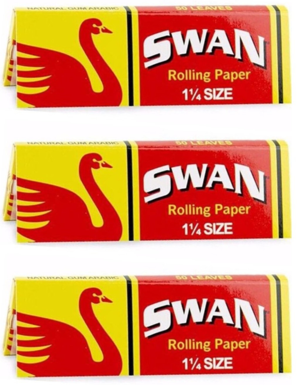 3x Swan 1 1/4 Rolling Papers 3 Packs *FREE USA SHIPPED!*