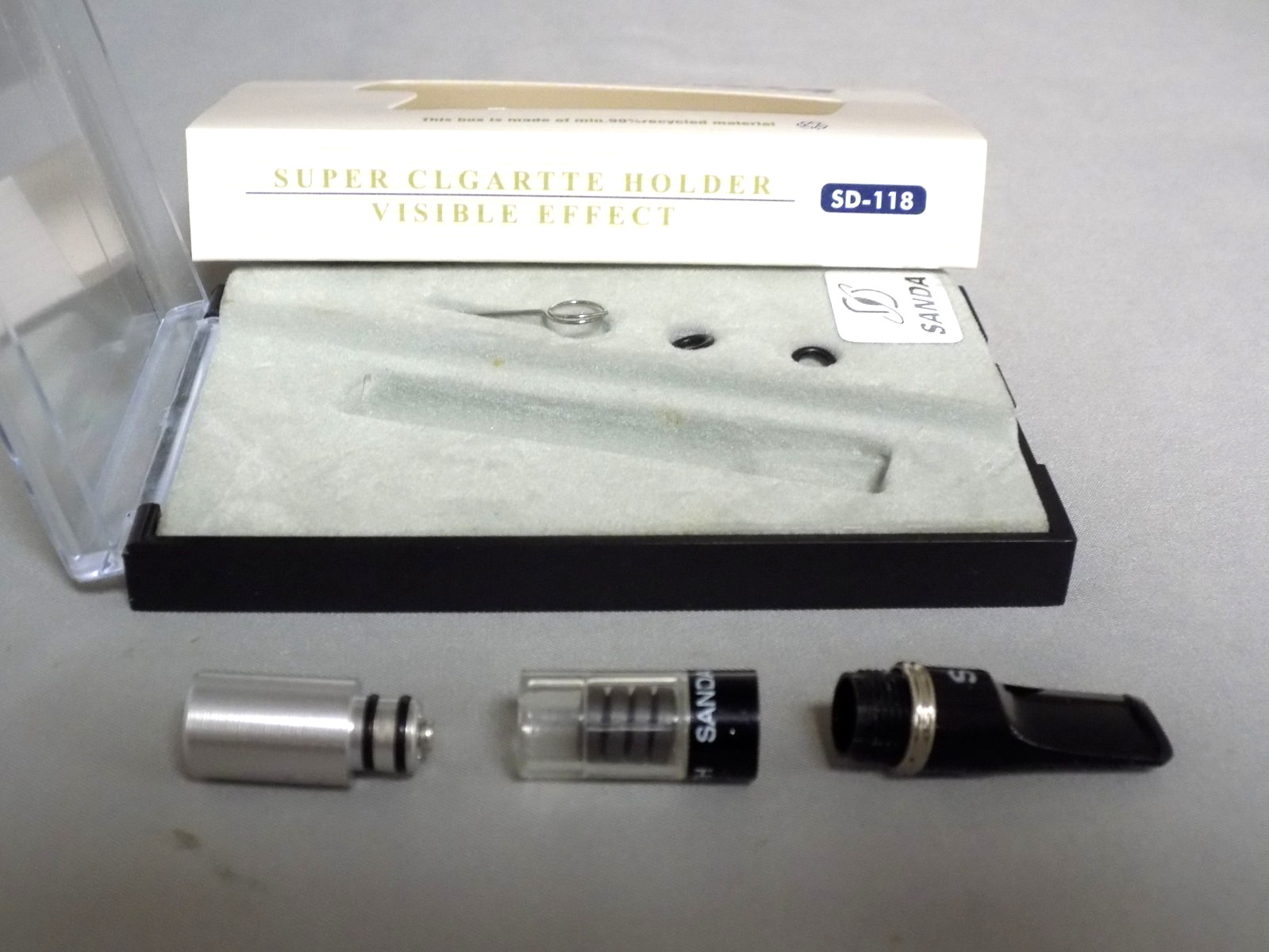 SANDA MAGNETIC RECYCLING FILTER SYSTEM CIGARETTE HOLDER ELIMINATES TAR & NIC NOS