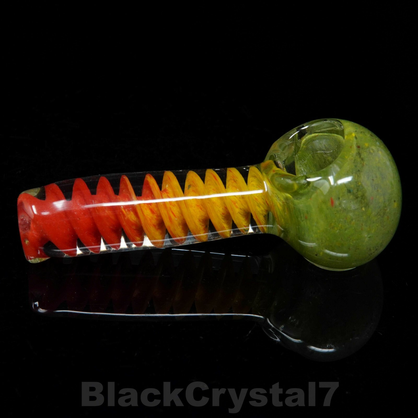 4.5 in Handmade Thick Random Rasta Spiral Tobacco Smoking Bowl Glass Pipes