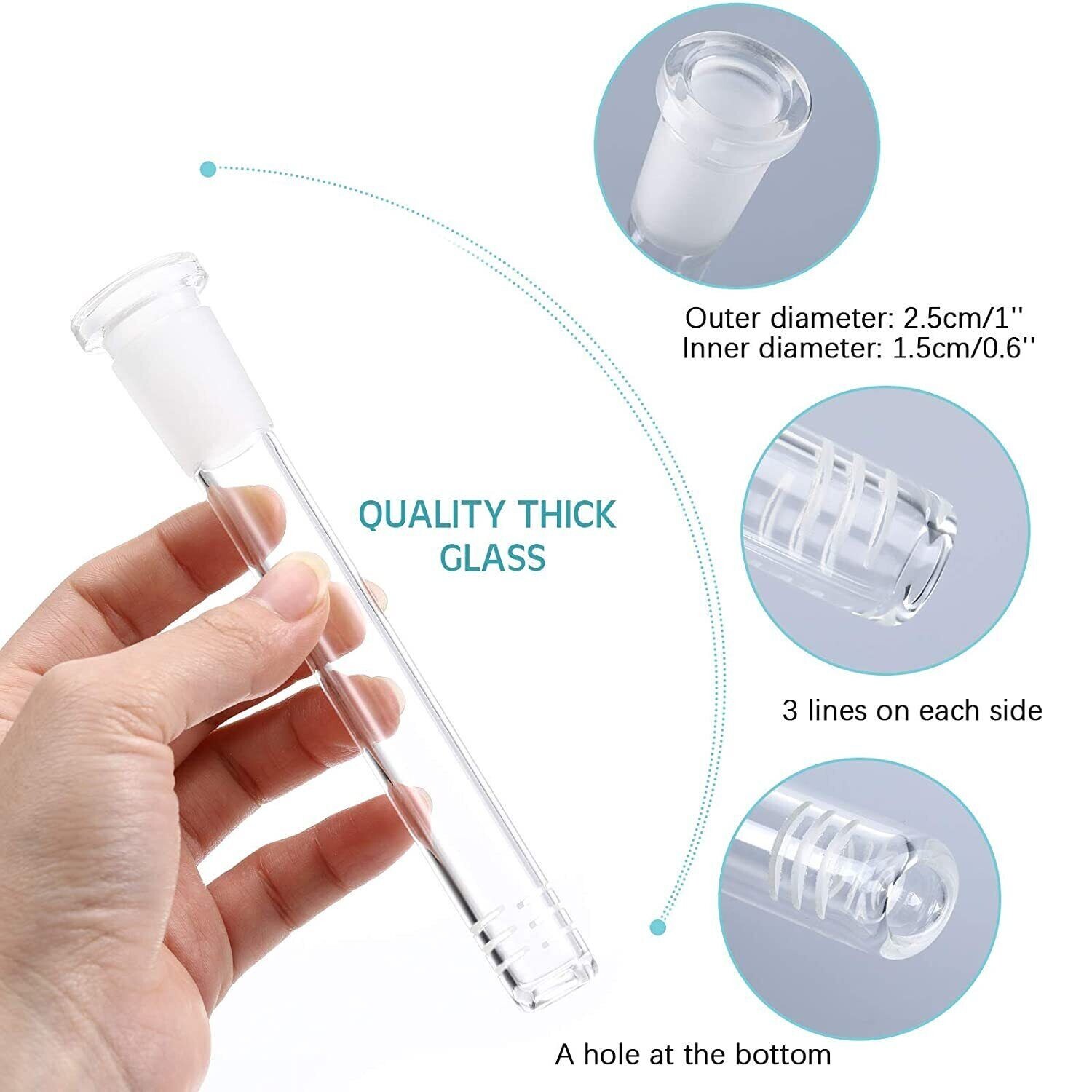 3Pack 4.5″ (insert 3.3”) Downstem +14mm Male Round Bowl