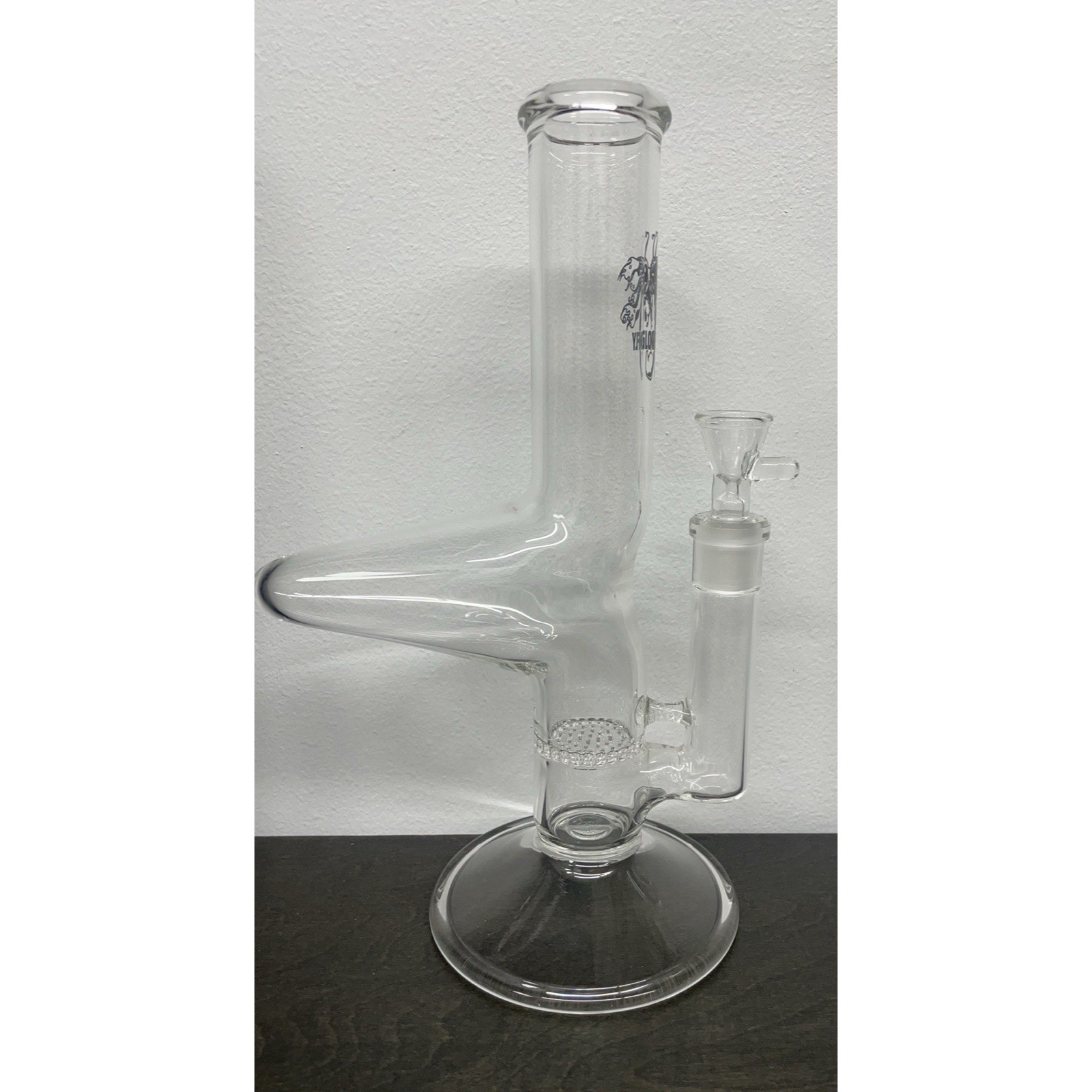 Glowfly 10” Single Zong with Disc Glass Water Pipe. FREE SHIPPING!